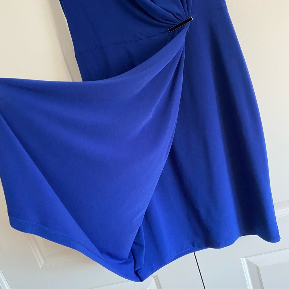 Royal blue draped dress - Picture 6 of 13